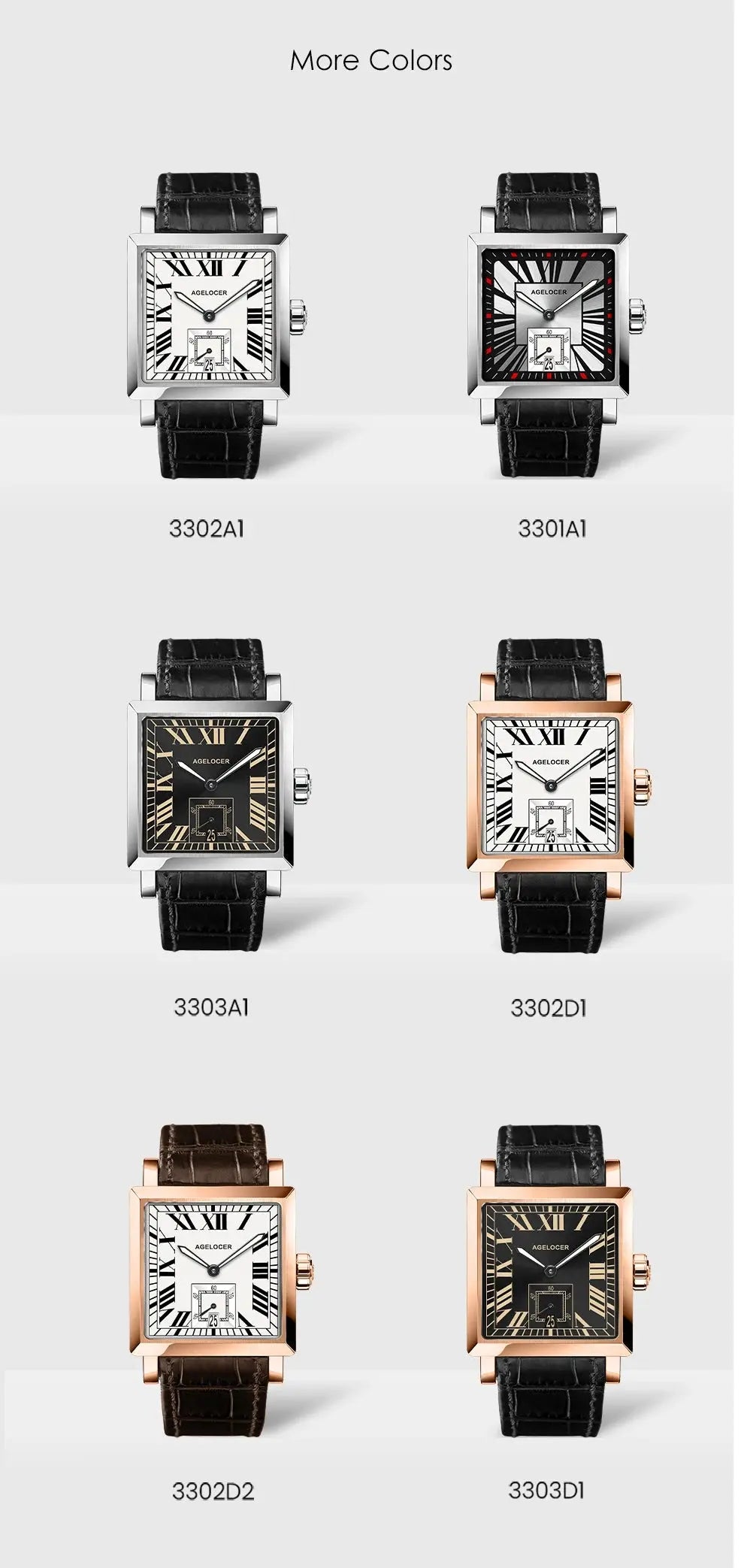 Square Business Formal Automatic Mechanical Inspirational Watches