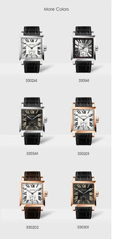 Square Business Formal Automatic Mechanical Inspirational Watches