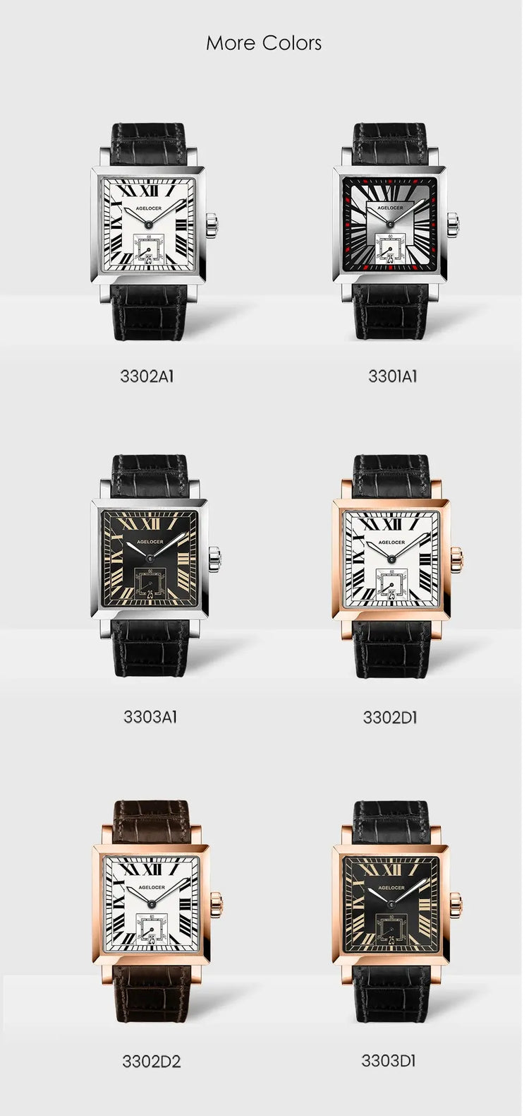 Square Business Formal Automatic Mechanical Inspirational Watches