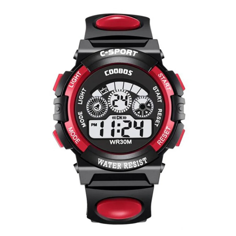 Multifunctional Kids Electronic Watch Color Luminous Dial Life Waterproof Inspirational Watches