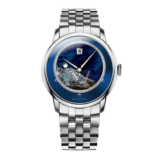 Original Painting Dial automatic Sapphire Crystal Glass Watch - Inspirational Watches