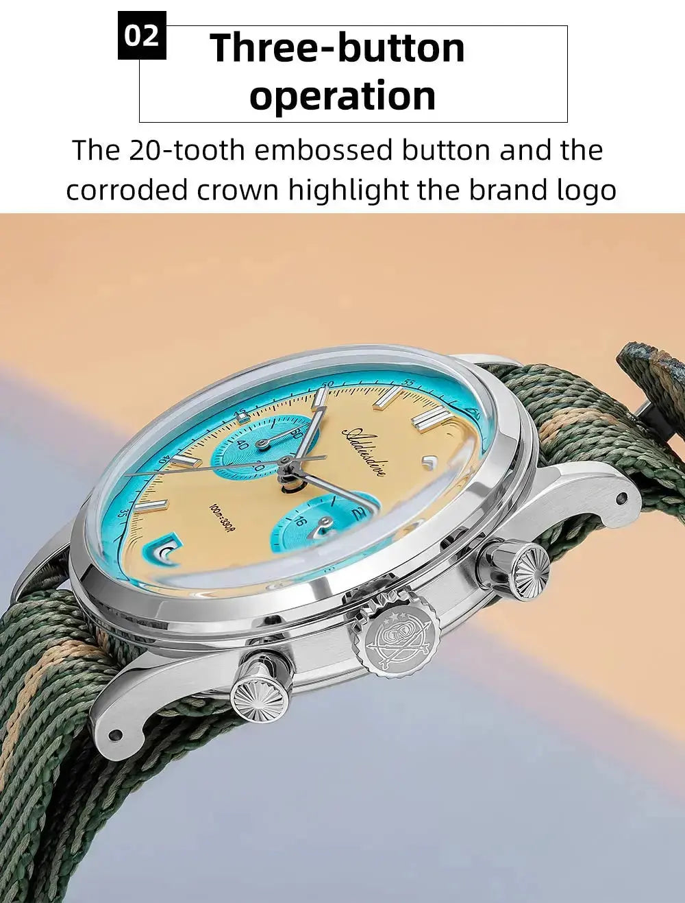 Multifunction Chronograph Luxury Watch For Men 100M Waterproof Inspirational Watches