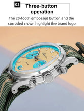 Multifunction Chronograph Luxury Watch For Men 100M Waterproof Inspirational Watches