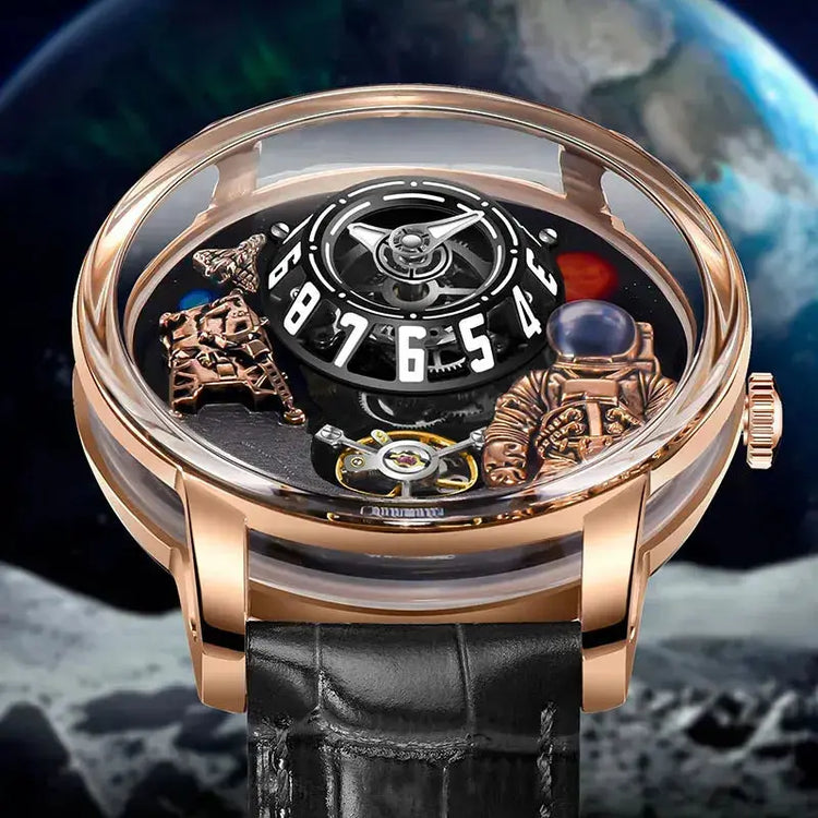 Space Series Unique Design Three-dimensional Dial Mechanical Watch - Inspirational Watches