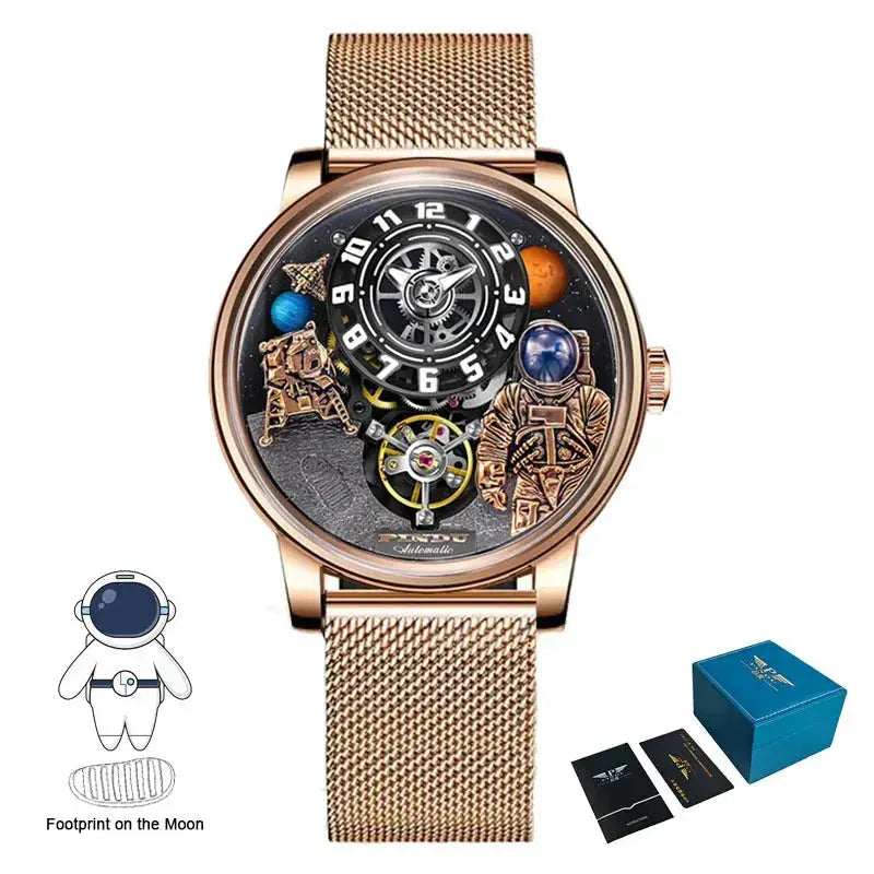 Space Series Unique Design Three-dimensional Dial Mechanical Watch - Inspirational Watches
