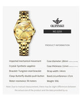 Gold Phoenix Women Luxury Swiss Certified Automatic Mechanical Watch - Inspirational Watches