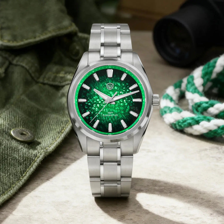 Watchdives WD0003C Quartz Watch VH31 Sweep Seconds Movement 38mm ice Crack Dial Sapphire Luminous 100m Waterproof Men Wristwatch Inspirational Watches