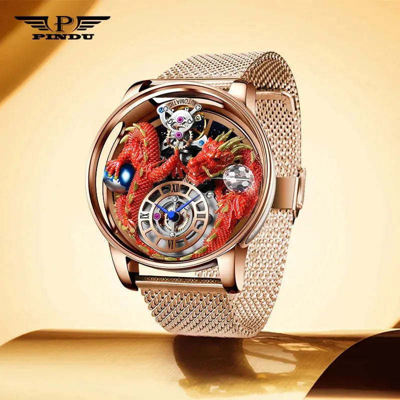 Celestial Three Dimensional Dragon watch Inspirational Watches