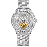 Diamonds Face Tourbillon Mechanical Luminous Waterproof Mechanical Inspirational Watches