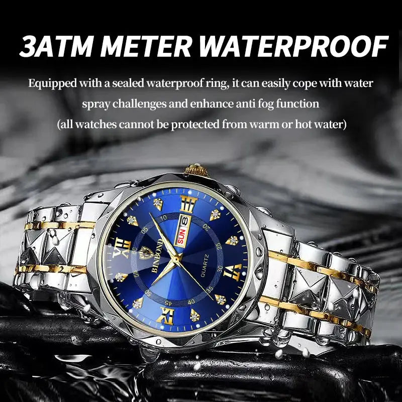 Original Waterproof Luminous Dual Calendar Watch Inspirational Watches