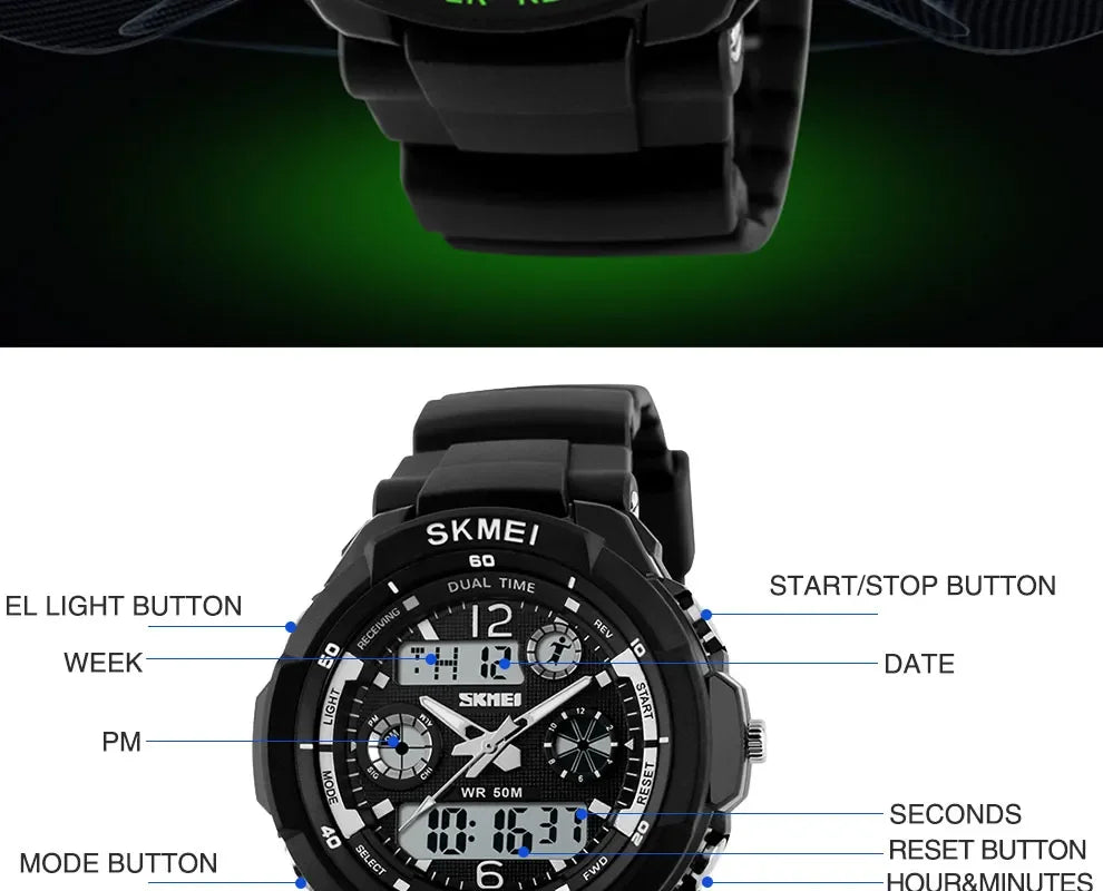 Shockproof Waterproof Electronic Watch Inspirational Watches