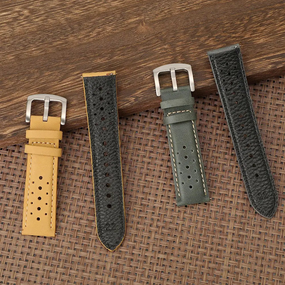 Premium Perforated Genuine Leather Watch Strap