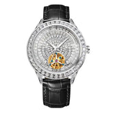 Diamonds Face Tourbillon Mechanical Luminous Waterproof Mechanical Inspirational Watches