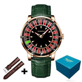 Design Automatic Mechanical Watch Movement Rotating Dial Roulette Watch - Inspirational Watches