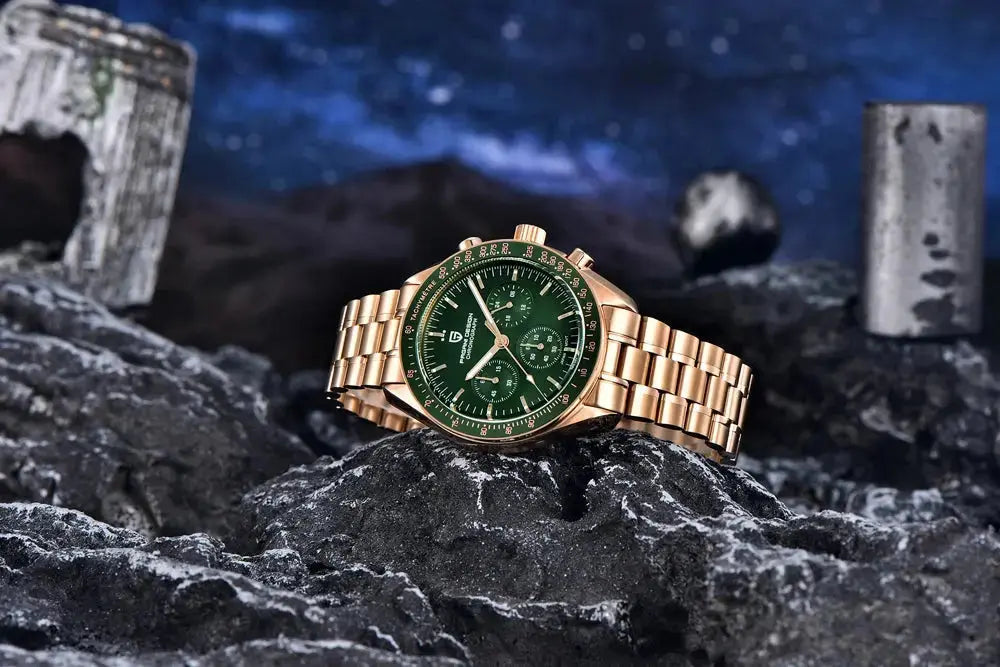 Luxury Business Mens Watches Chronograph AR Sapphire Mirror Waterproof - Inspirational Watches
