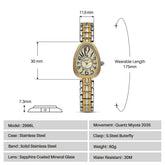BERNY Snake-shaped Watch for Women Quartz Miyota 2035 Fashion Jewelry Bracelet Silver Gold Ladies Wristwatch Luxury Gift Watches Inspirational Watches