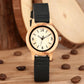 Elegant Women’s Wooden Watch – Genuine Leather Strap & Luxury Quartz Timepiece - Inspirational Watches