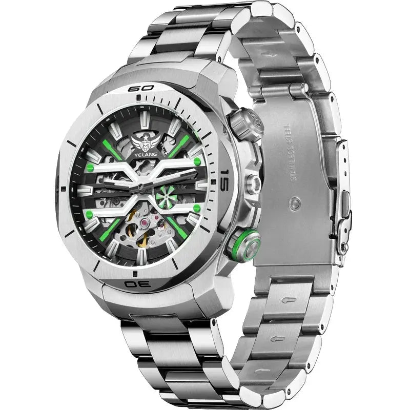 44mm Vintage Dial Luxury Sapphire Automatic Mechanical Waterproof Inspirational Watches