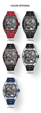 Automatic Waterproof Fashion Sport Skeleton Analog Mechanical Watch for Men Inspirational Watches