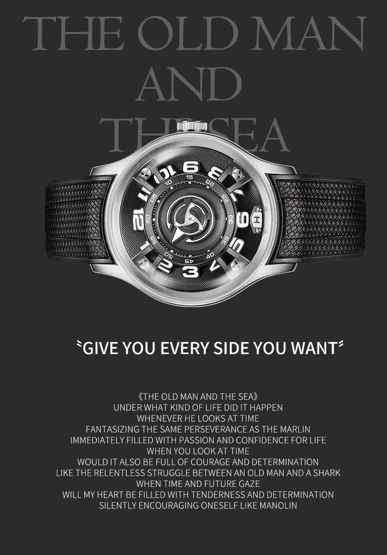 Curvature Engine Star Ship Automatic Super Luminous Blue Nightlight Automatic Inspirational Watches