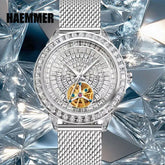 Diamonds Face Tourbillon Mechanical Luminous Waterproof Mechanical Inspirational Watches