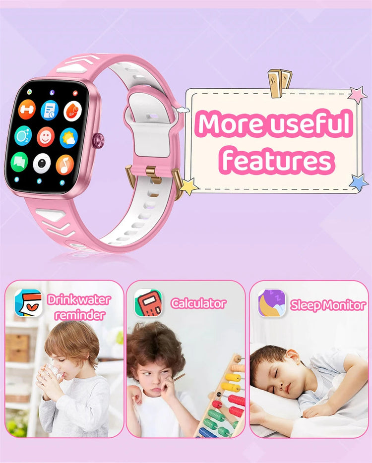 Multifunctional HD Touch Screen Music Games Kids Smartwatch Inspirational Watches