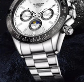 Automatic Watch with Ceramic Bezel Three Eyes Six Hands Waterproof Luminous - Inspirational Watches