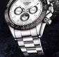 Automatic Watch with Ceramic Bezel Three Eyes Six Hands Waterproof Luminous - Inspirational Watches