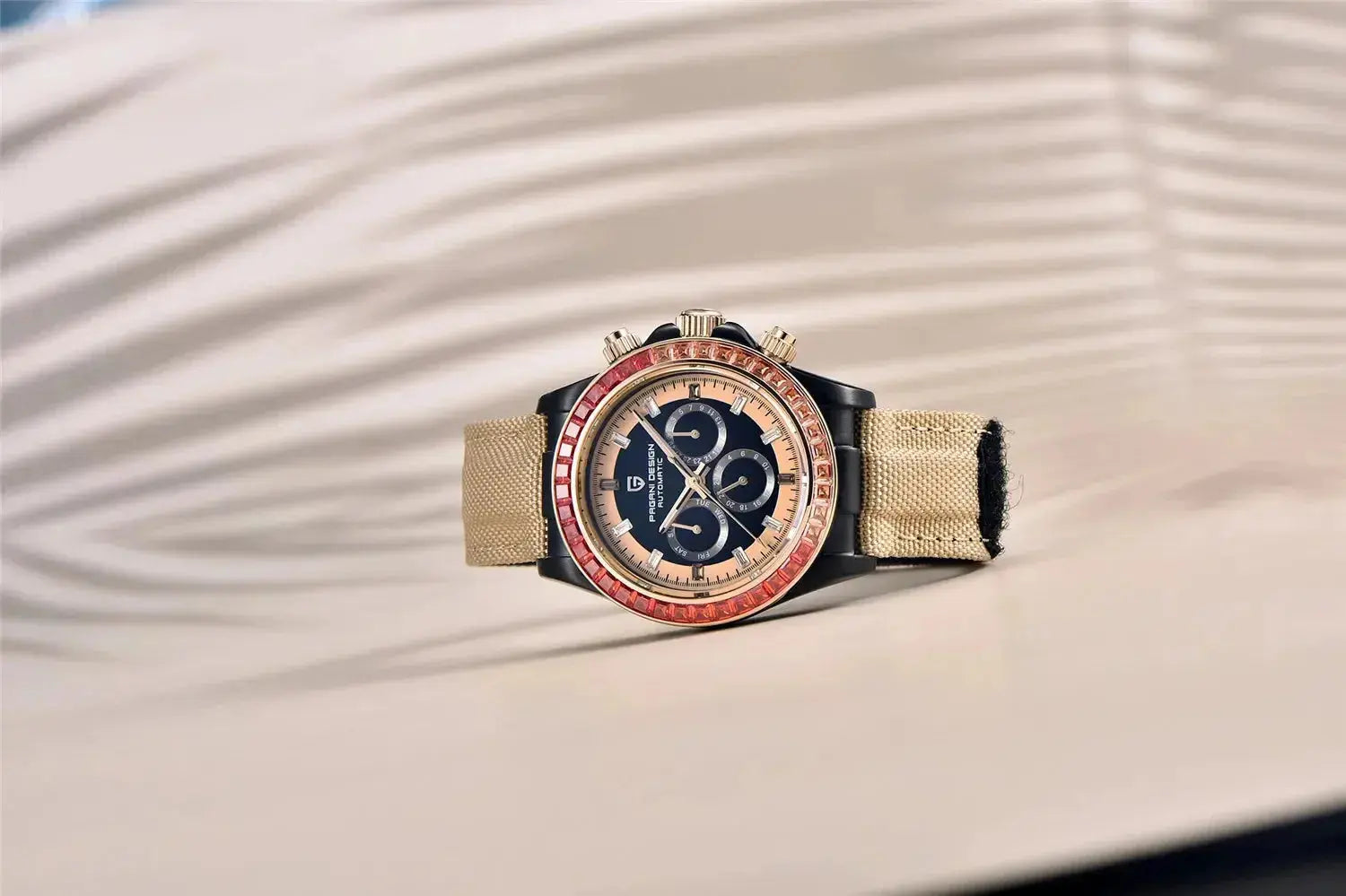 Automatic Mechanical Watch 40MM Rainbow Circle Multifunction Wristwatch Inspirational Watches
