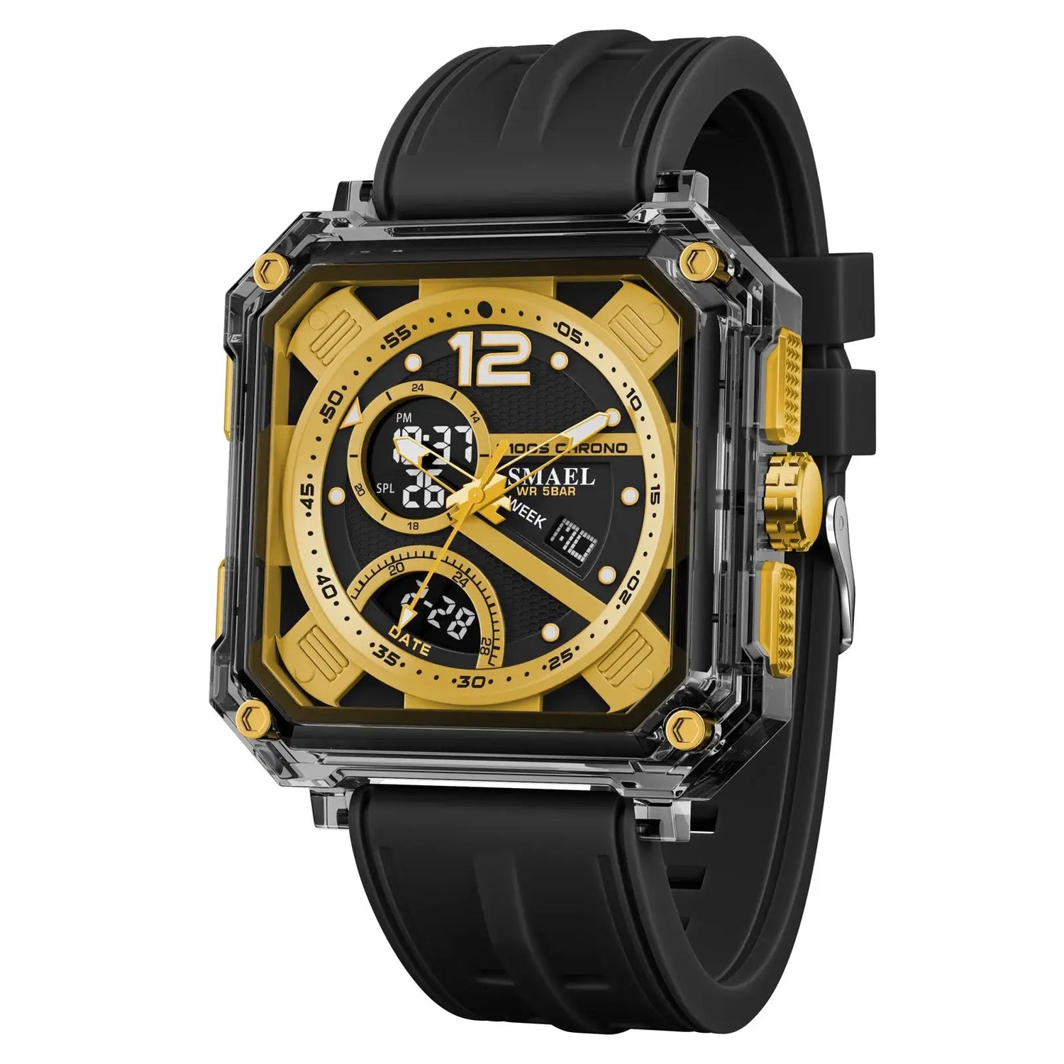 Military Watches Men Watch 2025 New 50M Waterproof Wristwatch Stopwatch Alarm LED Light Digital Watches 8121 Men&