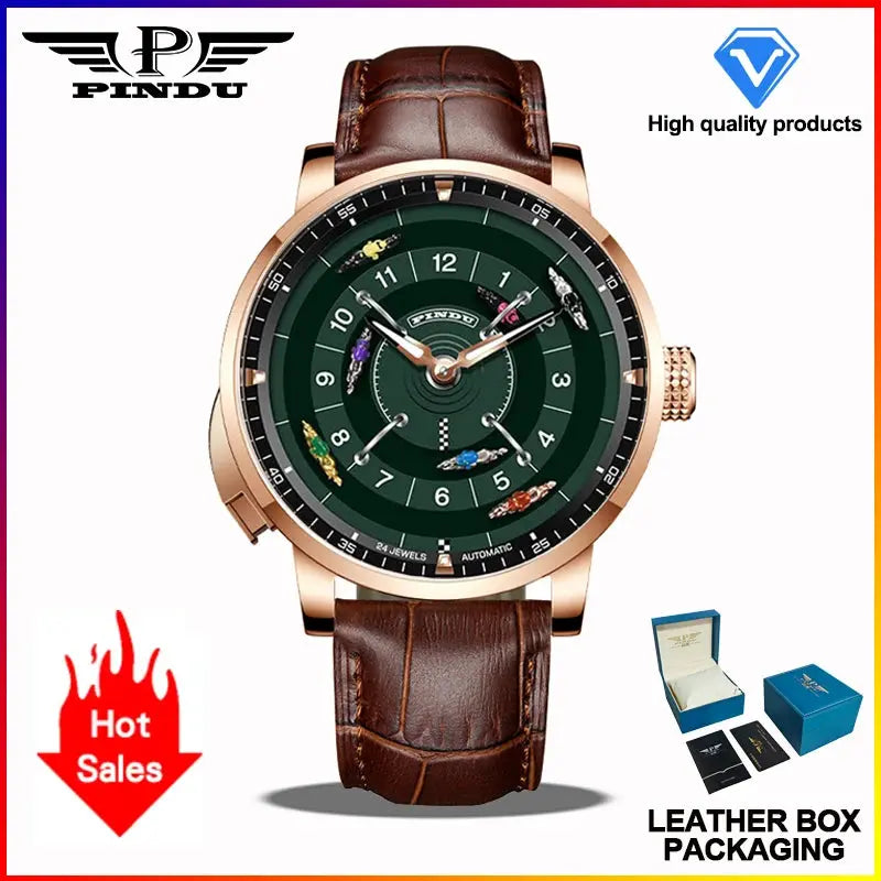 Horse Gambling Full Automatic Mechanical Inspirational Watches