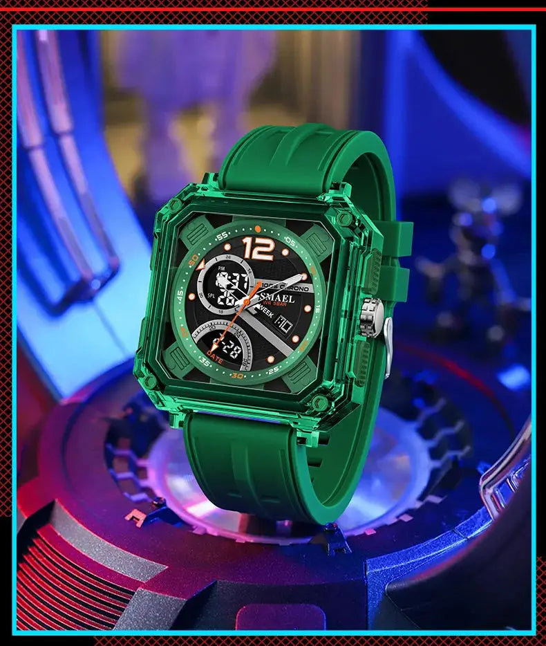 Military Watches Men Watch 2025 New 50M Waterproof Wristwatch Stopwatch Alarm LED Light Digital Watches 8121 Men&