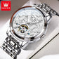 Skeleton Flywheel Automatic Mechanical Original Wristwatch Inspirational Watches