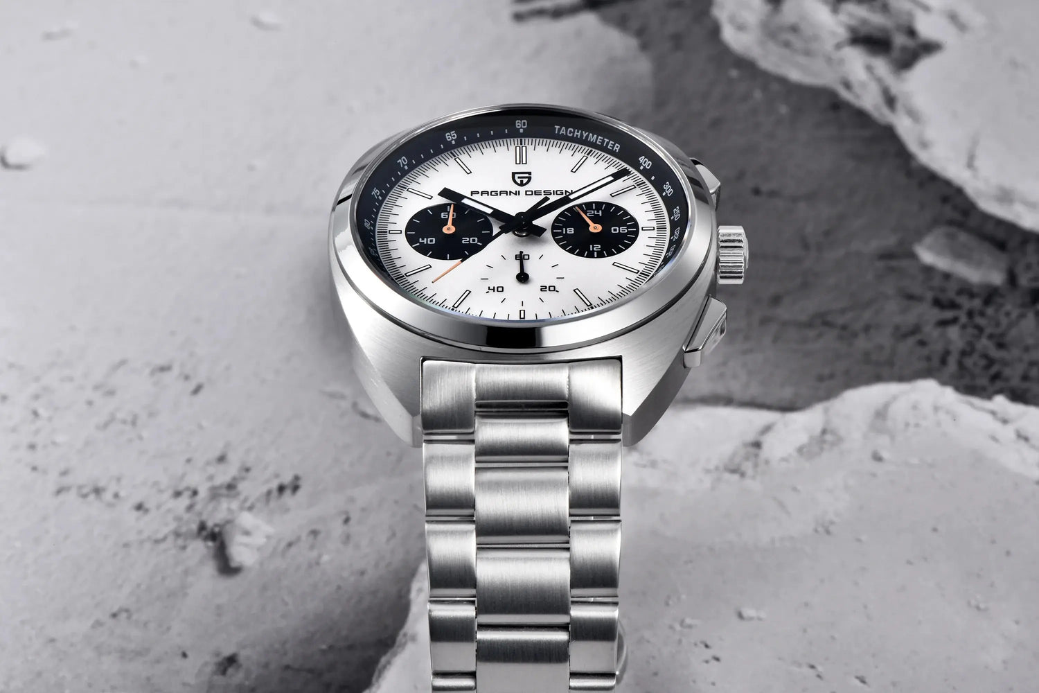 Luxury 40mm Stainless Steel Sports Watch with Chronograph - Inspirational Watches