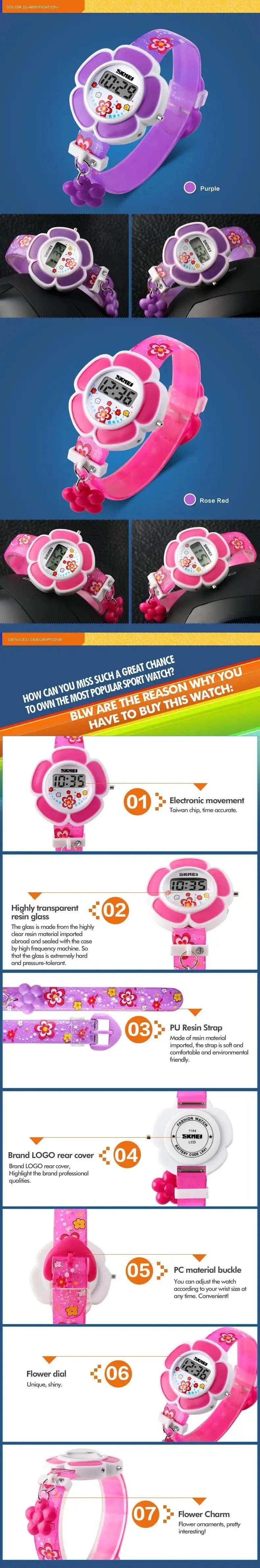 Flower Electronic Kids Watch Inspirational Watches
