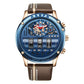 Luxury Mechanical Watch Unique Rotate Date Leather Strap Inspirational Watches