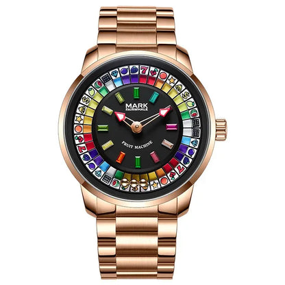 Mark Fairwhale New Quartz Watch For Men Fruit Rotating Dial Wristwatch Luxury Waterproof  Clock Man Fashion Watch 2026 Top Brand Inspirational Watches