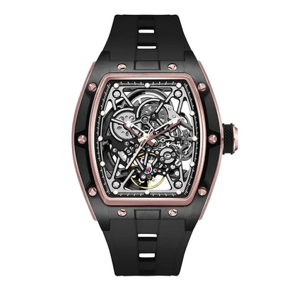 Automatic Waterproof Fashion Sport Skeleton Analog Mechanical Watch for Men Inspirational Watches
