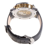 Mens Mechanical Watch Black Leather Gold Skeleton Sport Wristwatch Cool Relogio Inspirational Watches