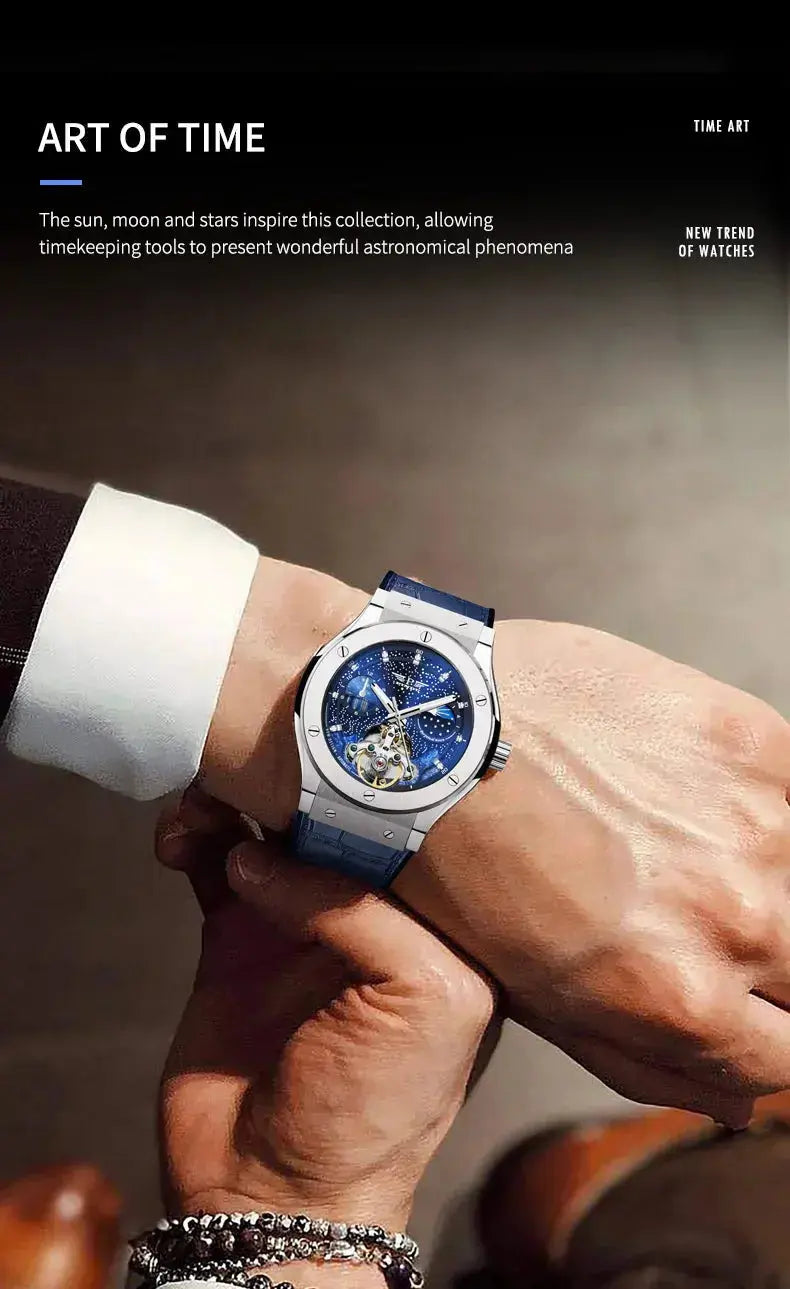 Moon Phase Automatic Luxury Fashion Business Watch Inspirational Watches