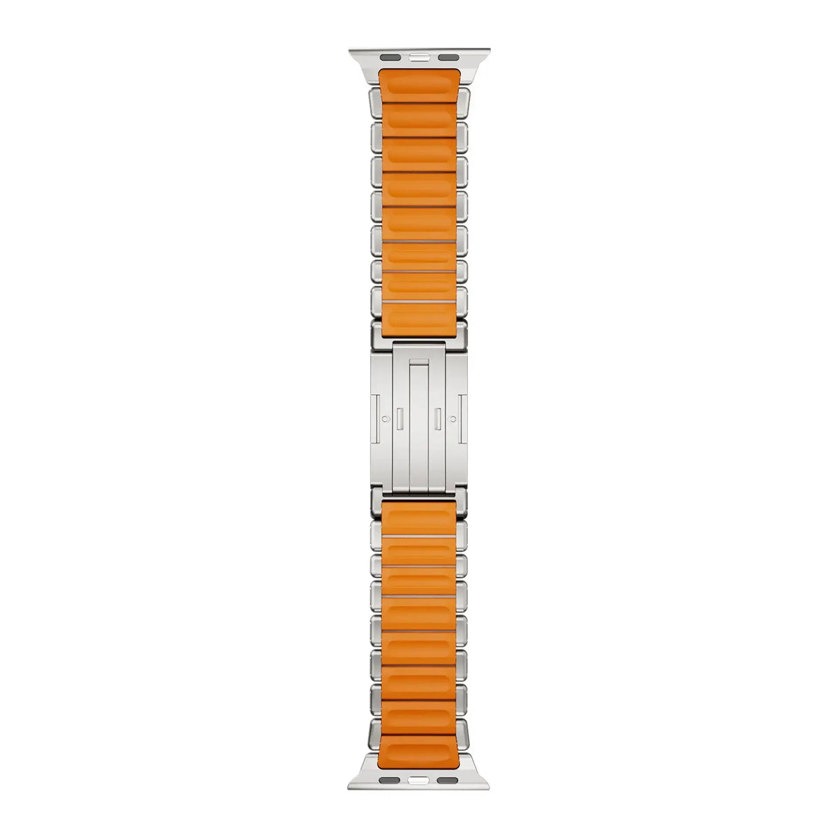 Titanium and Silicone Apple Watch Strap