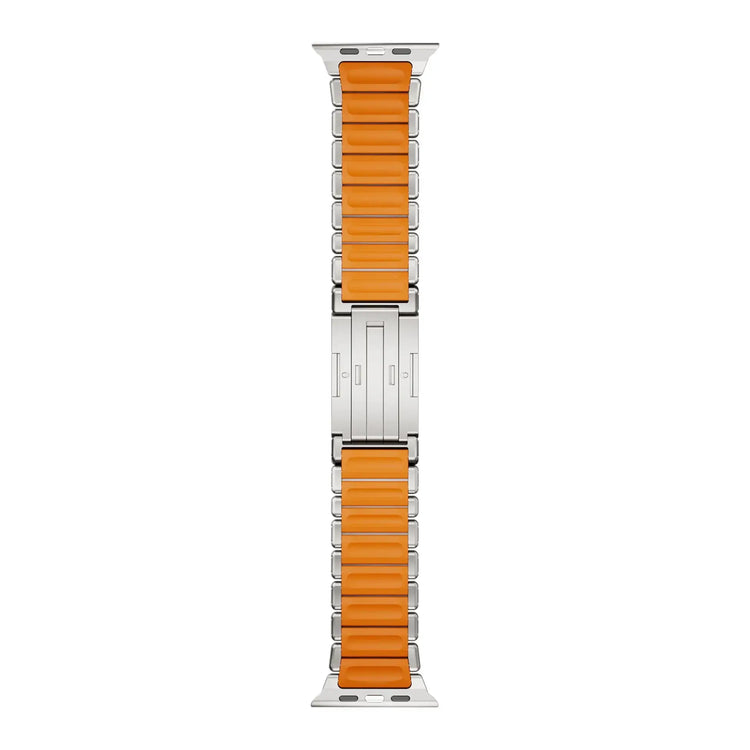 Titanium and Silicone Apple Watch Strap