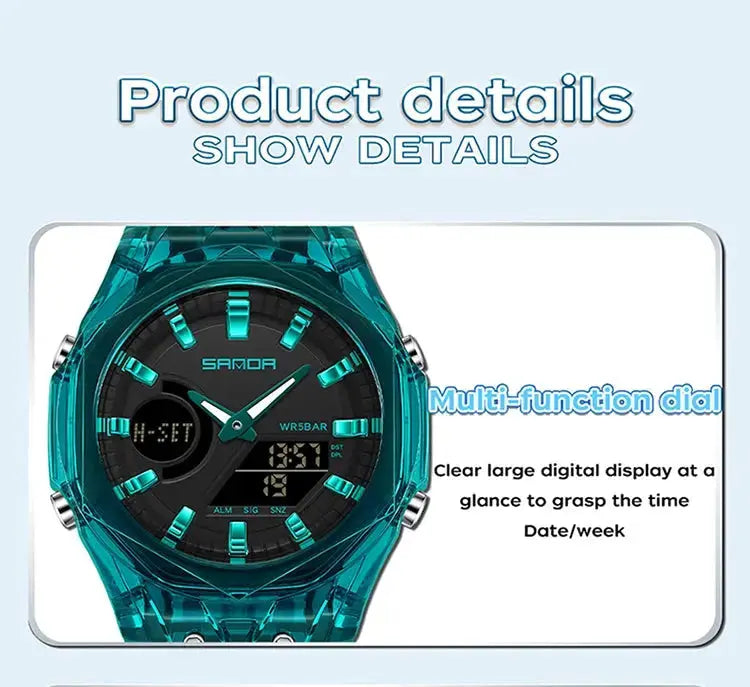 Fashion Electronic Watches Dual Display - Inspirational Watches