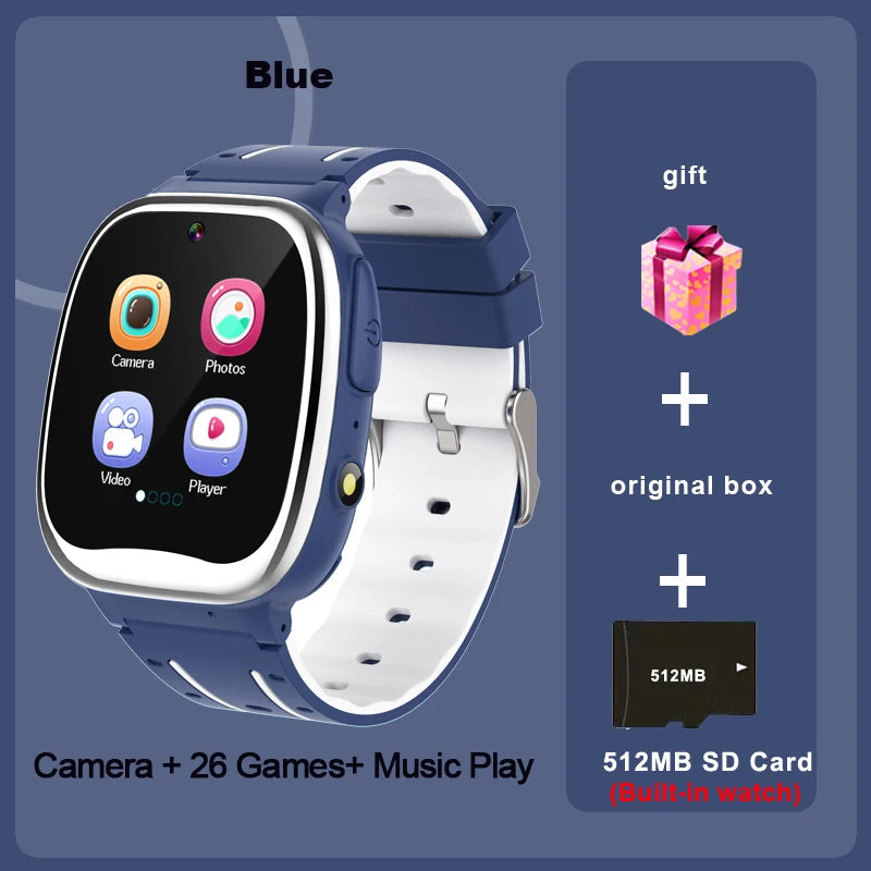 24 Games Kids Music Play Pedometer Tracker Time Display Video Audio Record Torch Smartwatch Inspirational Watches