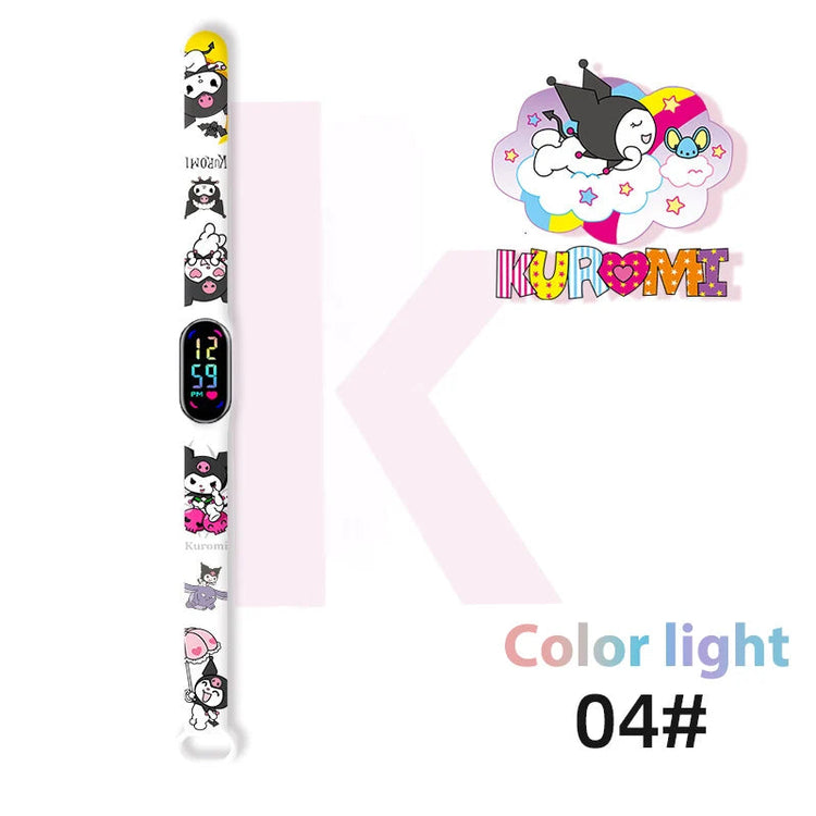 Kuromi Cartoon Waterproof Touch LED Digital Watch Inspirational Watches