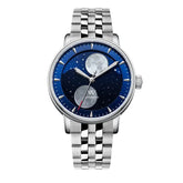 Lunar Moon Phase Automatic Mechanical Sapphire Waterproof Twin Moons Inspirational Watches