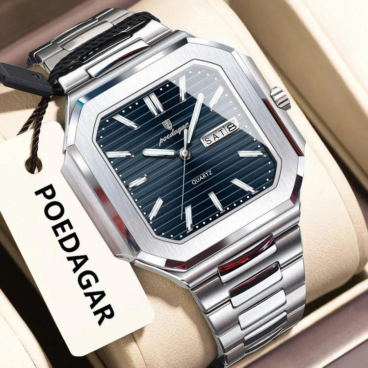Square Fashion Man Waterproof Luminous Wristwatch Inspirational Watches