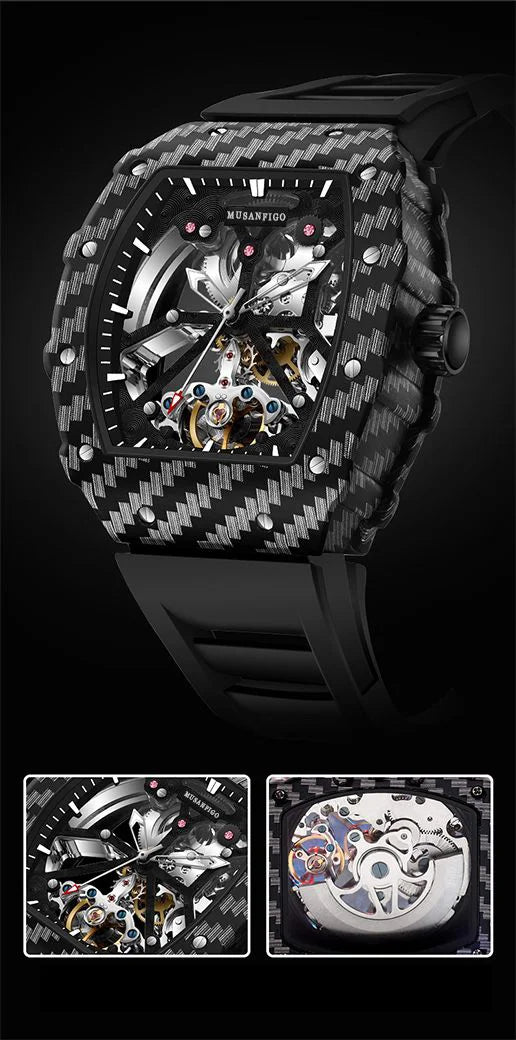 Fully automatic skeleton mechanical watch, fashionable personality, luxury hot men&