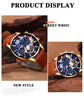 2PCS Set Fashion Calendar Watches Male Business Casual Brown Leather - Inspirational Watches