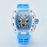 six-pin multi-functional running second engraving hollow quartz watch - Inspirational Watches